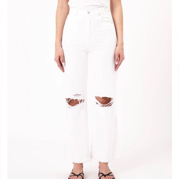 Rolla's Heidi High Rise Loose Ripped Straight Jeans Women’s Sz 27 - Picture 1 of 9